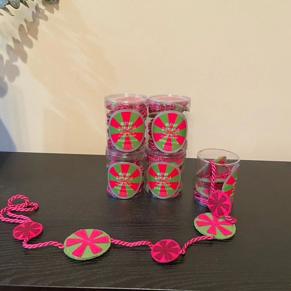 Jonathan Adler Pink and Green Holiday Garland